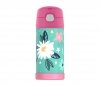 Kubek dla dzieci syrena ze słomką Thermos FUNtainer 355 ml turkusowy wild flowers